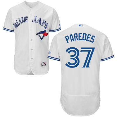 Men’s Toronto Blue Jays #37 Jimmy Paredes White Home 2016 Flexbase Majestic Baseball Jersey