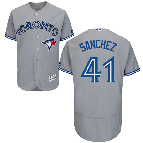 Men’s Toronto Blue Jays #41 Aaron Sanchez Gray Road 2016 Flexbase Majestic Baseball Jersey