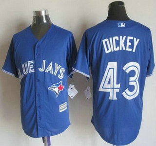 Men’s Toronto Blue Jays #43 R.A. Dickey Alternate Blue 2015 MLB Cool Base Jersey
