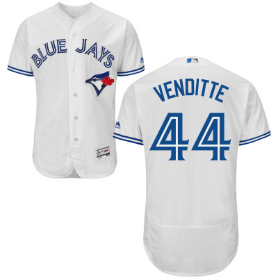 Men’s Toronto Blue Jays #44 Pat Venditte White Home 2016 Flexbase Majestic Baseball Jersey