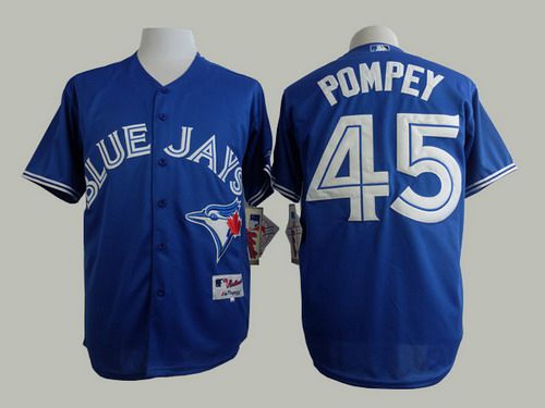 Men’s Toronto Blue Jays #45 Dalton Pompey Blue Jersey