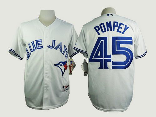 Men’s Toronto Blue Jays #45 Dalton Pompey White Jersey