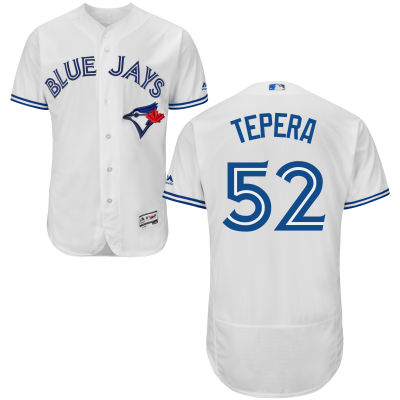 Men’s Toronto Blue Jays #52 Ryan Tepera White Home 2016 Flexbase Majestic Baseball Jersey