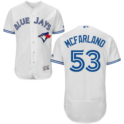 Men’s Toronto Blue Jays #53 Blake McFarland White Home 2016 Flexbase Majestic Baseball Jersey