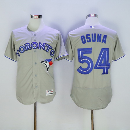Men’s Toronto Blue Jays #54 Roberto Osuna Gray 2016 Flexbase Majestic Baseball Jersey