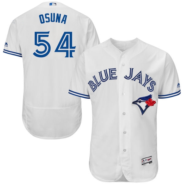 Men’s Toronto Blue Jays #54 Roberto Osuna White Home 2016 Flexbase Majestic Baseball Jersey