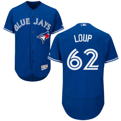 Men’s Toronto Blue Jays #62 Aaron Loup Royal Blue 2016 Flexbase Majestic Baseball Jersey