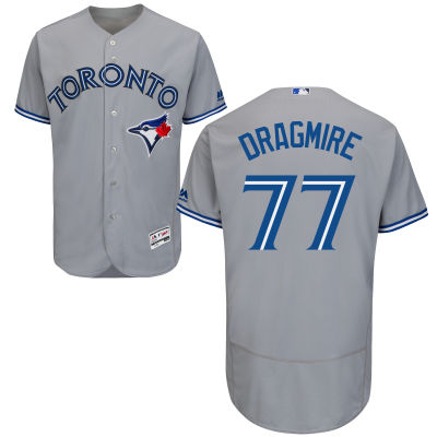 Men’s Toronto Blue Jays #77 Brady Dragmire Gray Road 2016 Flexbase Majestic Baseball Jersey