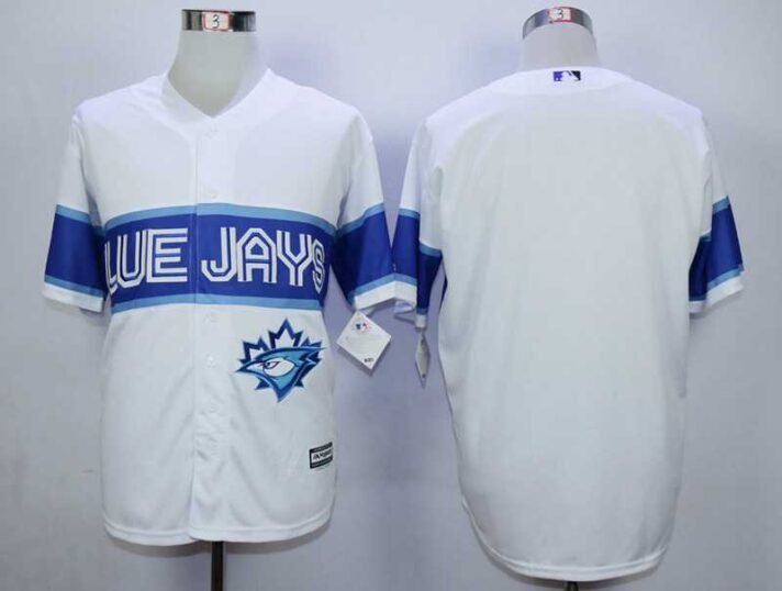 Men’s Toronto Blue Jays Blank White New Cool Base Jersey