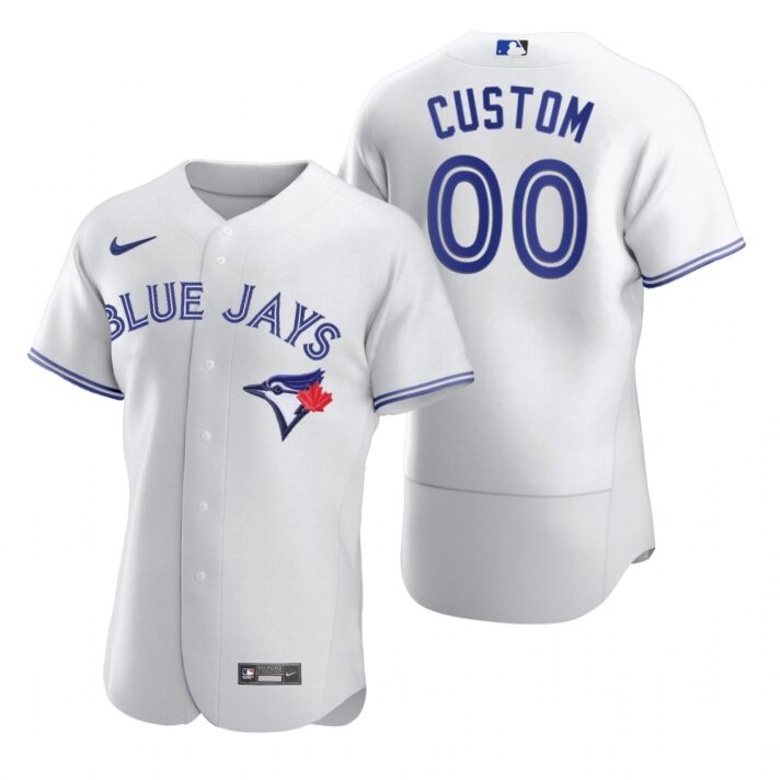 Men’s Toronto Blue Jays Custom Nike White 2020 Stitched MLB Flex Base Jersey