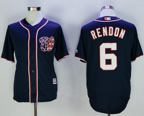 Men’s Washington Nationals #6 Anthony Rendon Navy Blue Alternate Stitched MLB Majestic Cool Base Jersey