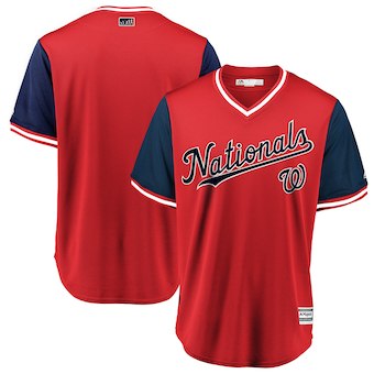 Men’s Washington Nationals Blank Majestic Red 2018 Players’ Weekend Team Cool Base Jersey