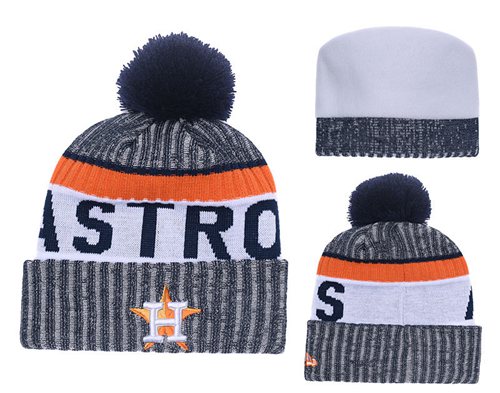 MLB Houston Astros Logo Stitched Knit Beanies 004
