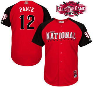 National League San Francisco Giants #12 Joe Panik 2015 MLB All-Star Red Jersey