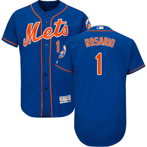 New York Mets #1 Amed Rosario Blue Flexbase Authentic Collection Stitched Baseball Jersey