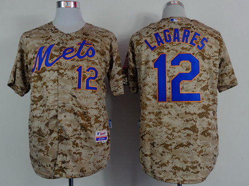 New York Mets #12 Juan Lagares 2014 Camo Jersey