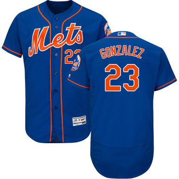 New York Mets #23 Adrian Gonzalez Blue Flexbase Authentic Collection Stitched MLB Jersey