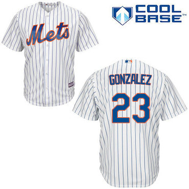 New York Mets #23 Adrian Gonzalez White(Blue Strip) New Cool Base Stitched MLB Jersey