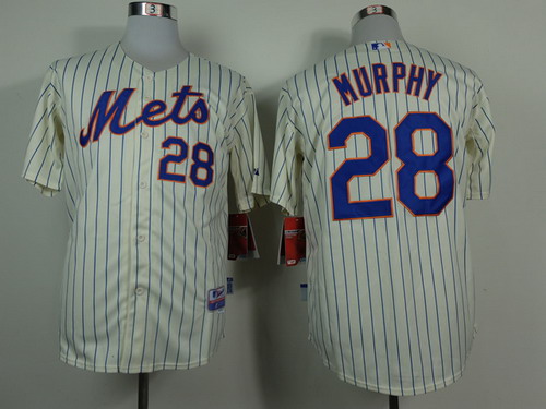 New York Mets #28 Daniel Murphy Cream Jersey