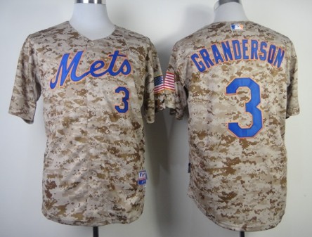 New York Mets #3 Curtis Granderson 2014 Camo Jersey