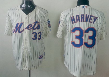 New York Mets #33 Matt Harvey Cream Jersey