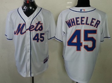 New York Mets #45 Zack Wheeler White Jersey