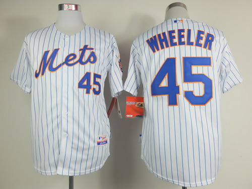 New York Mets #45 Zack Wheeler White Pinstripe Jersey
