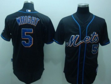 New York Mets #5 David Wright Black Jersey