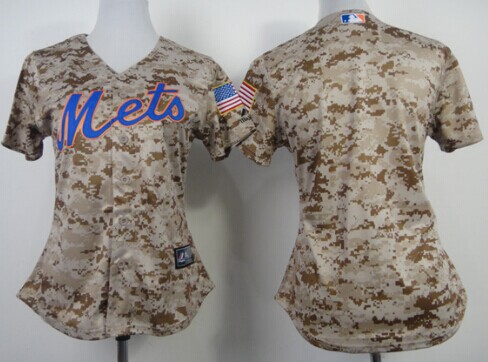 New York Mets Blank 2014 Camo Womens Jersey