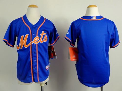New York Mets Blank Blue Kids Jersey