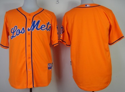 New York Mets Blank Los Orange Jersey