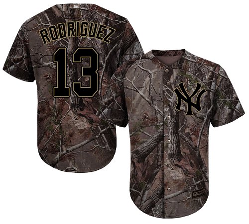 New York Yankees #13 Alex Rodriguez Camo Realtree Collection Cool Base Stitched MLB Jersey