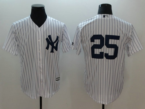 New York Yankees 25 Gleyber Torres White Cool Base Jersey