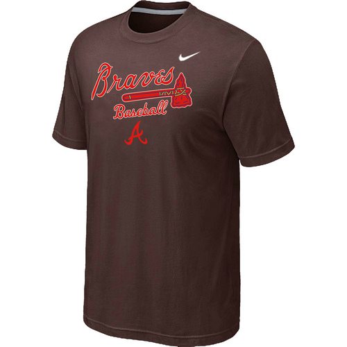 Nike MLB Atlanta Braves 2014 Home Practice T-Shirt – Brown