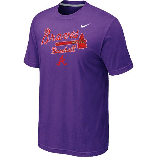 Nike MLB Atlanta Braves 2014 Home Practice T-Shirt – Purple