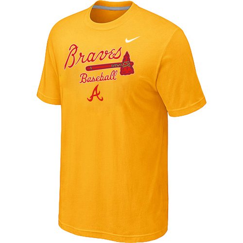 Nike MLB Atlanta Braves 2014 Home Practice T-Shirt – Yellow
