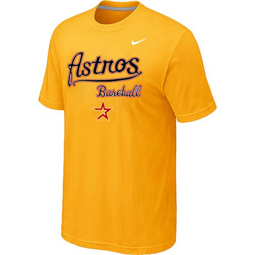 Nike MLB Houston Astros 2014 Home Practice T-Shirt – Yellow