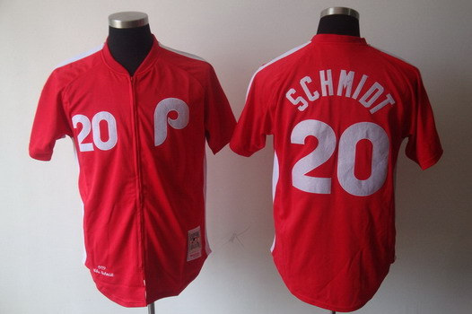 Philadelphia Phillies #20 Mike Schmidt 1979 Red Throwback Jersey