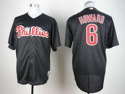 Philadelphia Phillies #6 Ryan Howard Black Jersey