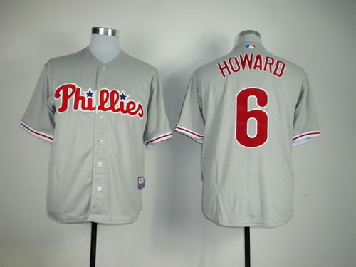 Philadelphia Phillies #6 Ryan Howard Gray Jersey