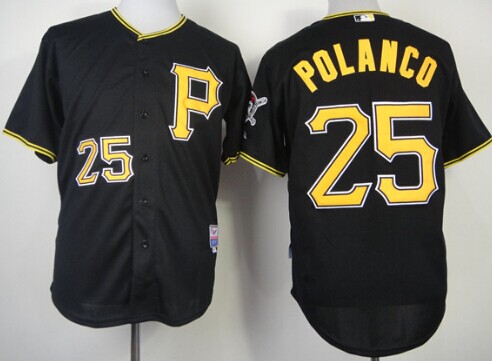 Pittsburgh Pirates #25 Gregory Polanco Black Jersey