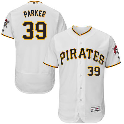 Pittsburgh Pirates #39 Dave Parker Retired White Home 2016 Flexbase Majestic Baseball Jersey