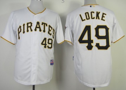 Pittsburgh Pirates #49 Jeff Locke White Jersey