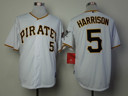 Pittsburgh Pirates #5 Josh Harrison White Jersey