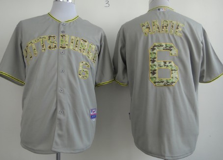 Pittsburgh Pirates #6 Starling Marte Gray With Camo Jersey