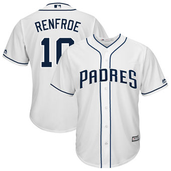 San Diego Padres 10 Hunter Renfroe Majestic Home White Cool Base Replica Player Jersey