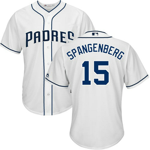 San Diego Padres 15 Cory Spangenberg White New Cool Base Stitched Baseball Jersey