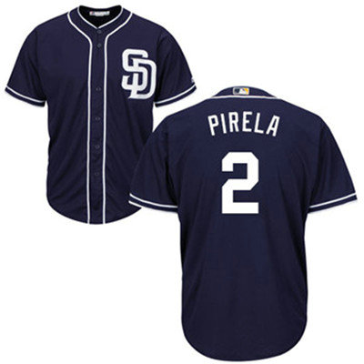 San Diego Padres 2 Jose Pirela Navy Blue New Cool Base Stitched Baseball Jersey