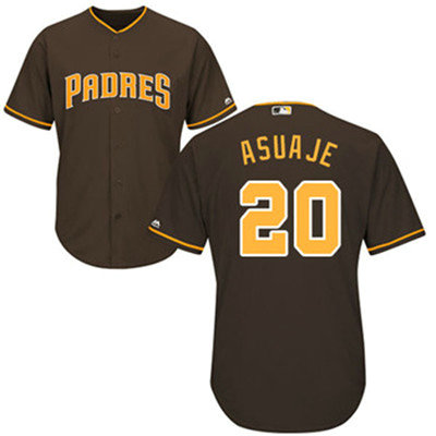 San Diego Padres 20 Carlos Asuaje Brown New Cool Base Stitched Baseball Jersey