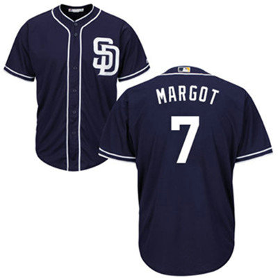San Diego Padres 7 Manuel Margot Navy Blue New Cool Base Stitched Baseball Jersey